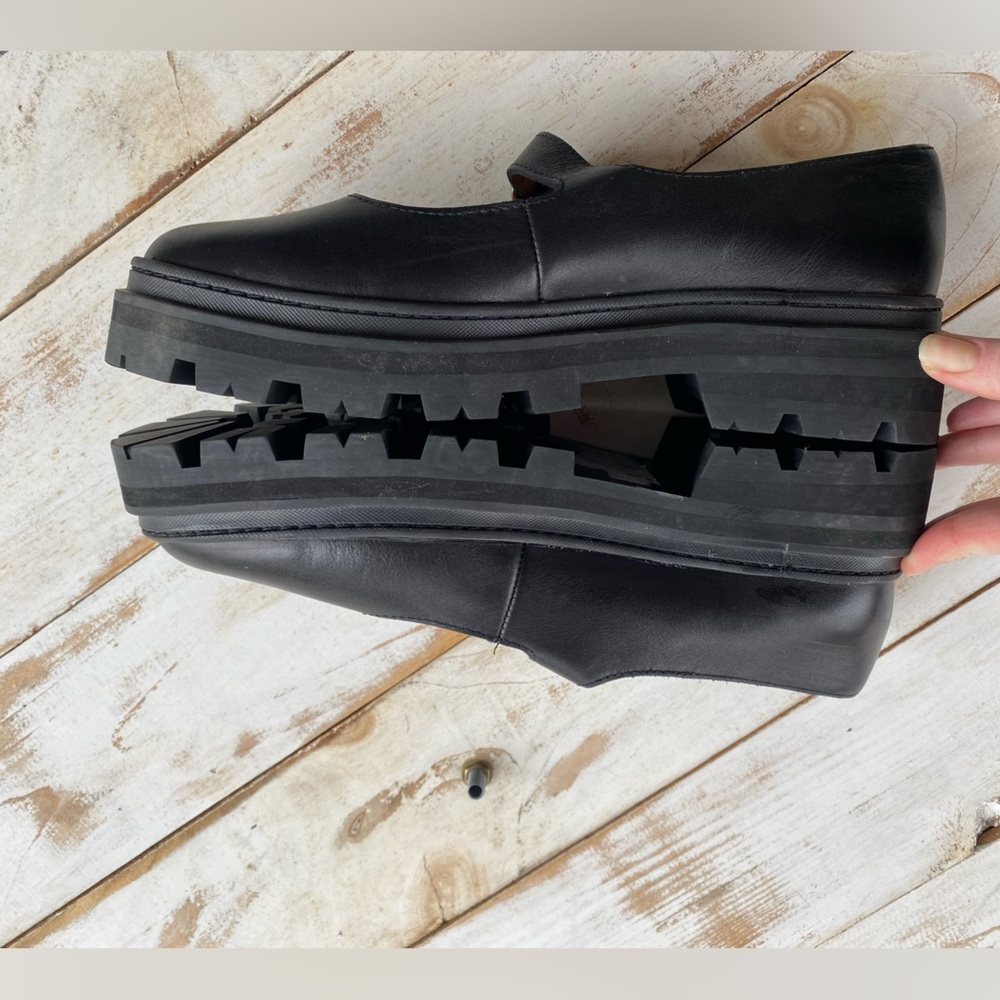 Madewell Black Leather Mary Jane Loafers with Buckle - Picture 9 of 14